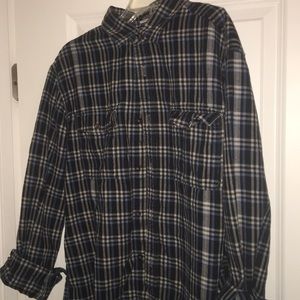 4/$20 Nike Better World Blue Flannel Button Up